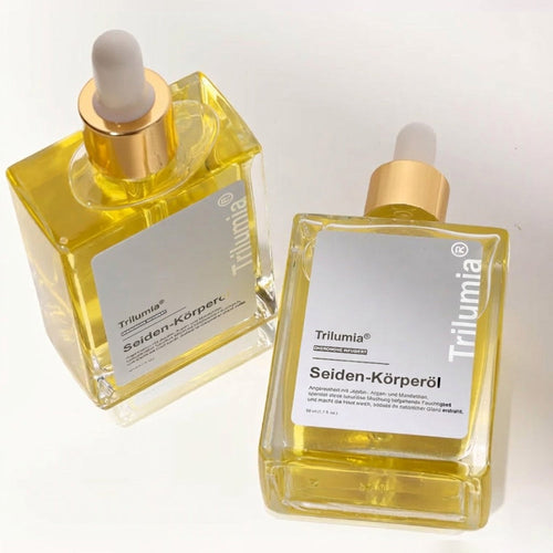 💐 Trilumia® Seiden-Körperöl 💕 Dermatest® geprüft – Strafft, glättet und festigt die Haut, reduziert Falten und stellt die jugendliche Elastizität wieder her.
