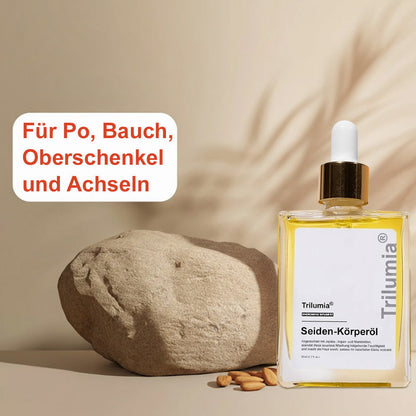 💐 Trilumia® Seiden-Körperöl 💕 Dermatest® geprüft – Strafft, glättet und festigt die Haut, reduziert Falten und stellt die jugendliche Elastizität wieder her.